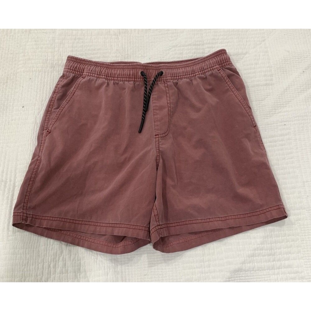 Bearbottom Athletic Shorts Mens Medium 5.5” Red Drawstring Pockets Gym Hike Run